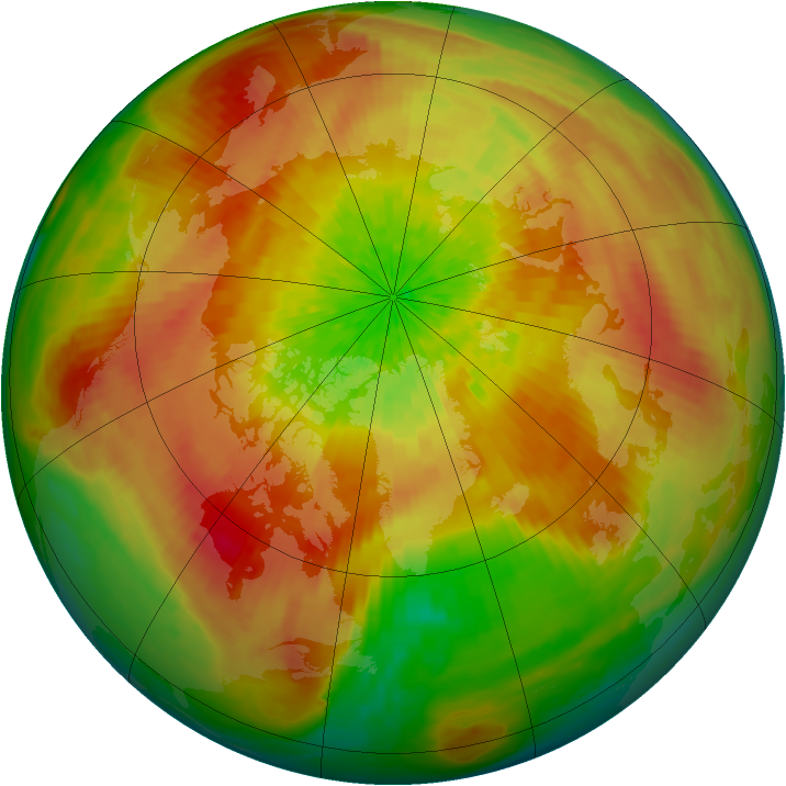 Arctic ozone map for 01 April 2003